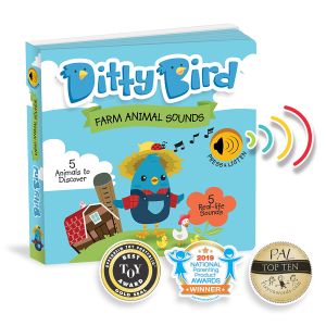 Ditty Bird Farm Animals Multi-Coloured 16x2x16cm