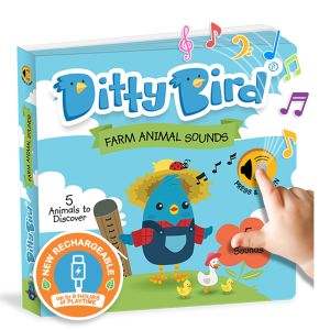 Ditty Bird Farm Animals Multi-Coloured 16x2x16cm