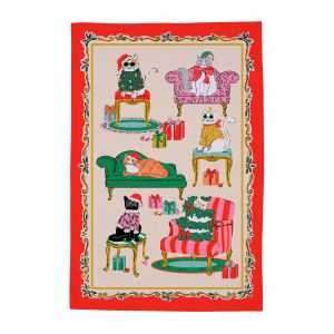 Ulster Weavers Christmas Cool Cats Cotton Tea Towel 74x48x0.2cm