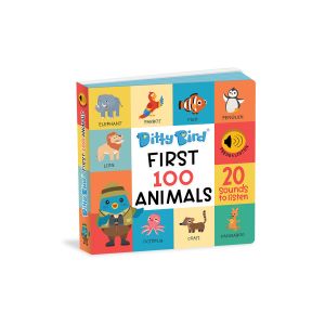 Ditty Bird First 100 Animals Multi-Coloured 16x2x16cm