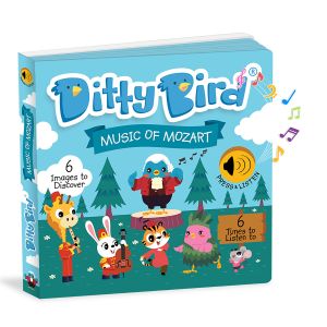 Ditty Bird Music of Mozart Multi-Coloured 16x2x16cm