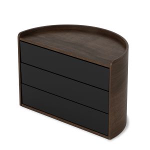 Umbra Moona Storage Box Black & Walnut 27.3x15.2x18.4cm