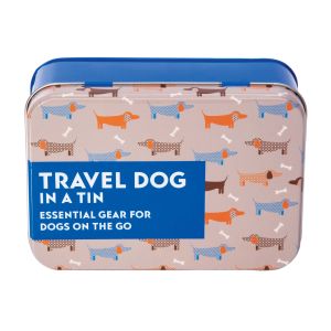Apples to Pears Gifts for Grown Ups - Travel Dog Kit in a Tin Multi-Coloured 14.5x10.5x5.6cm