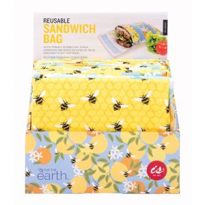 Is Gift Sandwich Bag - Bees (3Asst/18Disp) Assorted 19x17.5x0.5cm