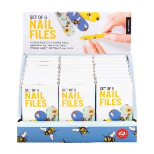 Is Gift Set of 6 Nail Files - Bees (24Disp) Assorted 6.9x4.2x1.2cm