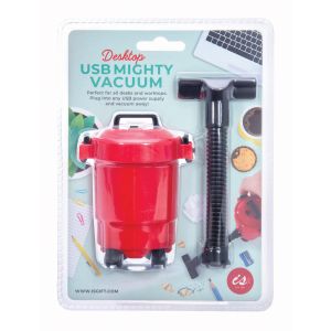 isGift Desktop USB Mighty Vacuum Red 17x10cm