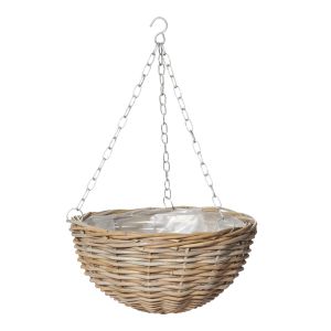 Rogue Rattan Hanging Bowl with Liner Natural 40x40x50cm