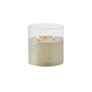 Rogue Glass Triflame Candle Clear 15x15x15cm