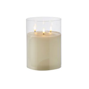 Rogue Glass Triflame Candle Clear 15x15x20cm