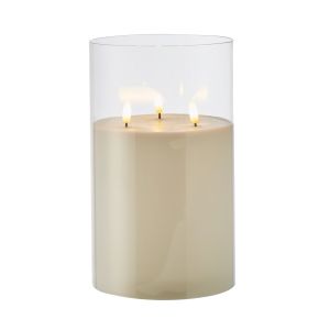 Rogue Glass Triflame Candle Clear 15x15x25cm