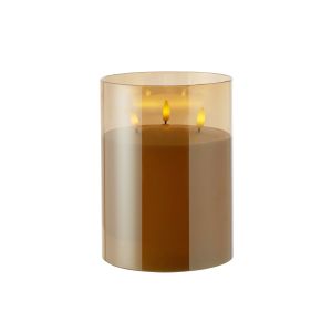 Rogue Amber Triflame Candle Brown 15x15x20cm