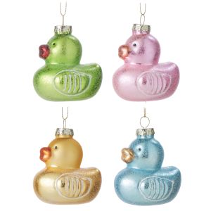 Rogue Glass Rubber Ducks Asst. S4 Multicolour 8x7x6cm