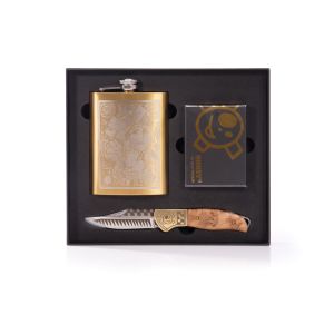 Homeys Tools for Life Schiffmacher Man's Ruin 3 pc Gift Set Black/Gold Giftbox 115x1.6x3.2cm