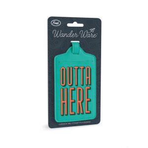 Fred Wander Ware - Luggage Tag Outta Here Green 7x1.5x16cm