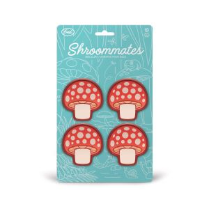 Fred Shroommates Food Bag Clips 4pcs Set Red 5.8x3.6x5.8cm