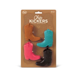 Fred Chip Kickers Bag Clips 4pcs Set Multi-Coloured 6.3x4.4x6.6cm