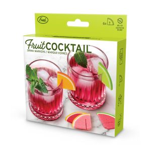 Fred Fruit Cocktail Drink Markers 6pcs Set Multi-Coloured 3.7x0.5x3.7cm