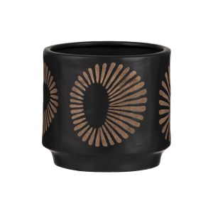 Rogue Fintan Pot Terracotta/Black 15x15x13cm