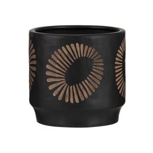 Rogue Fintan Pot Terracotta/Black 17x17x15cm