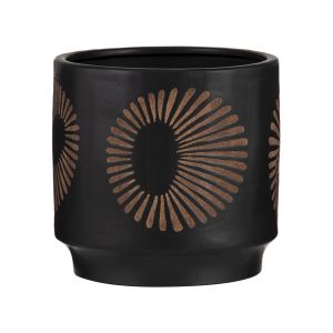 Rogue Fintan Pot Terracotta/Black 19x19x18cm
