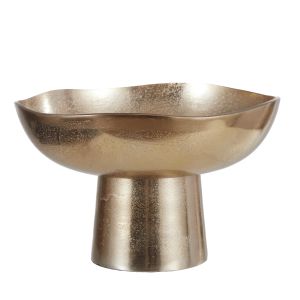 Rogue Metal Footed Bowl Gold 27x27x17cm