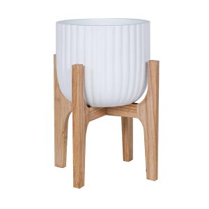 Rogue Monroe Planter with Stand White 34x34x46cm