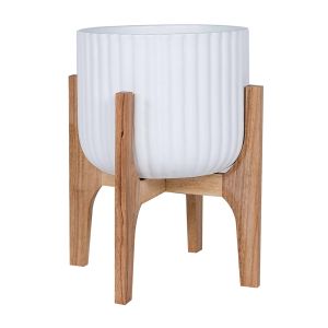 Rogue Monroe Planter with Stand White 40x40x51cm