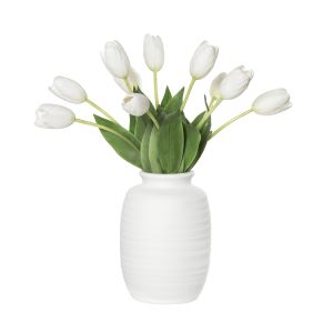 Rogue Black Tulip-Neven Vase White/White 50x45x55cm
