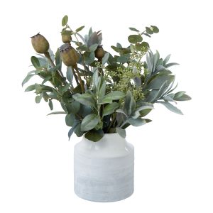 Rogue Foliage Mix-Ryder Vase Green/White 45x40x43cm