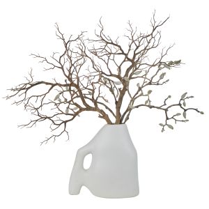 Grand Designs Tree Magnolia Bud-Nursie Vessel Brown/White 100x50x87cm