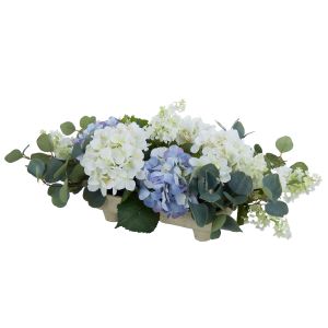 Rogue Hydrangea Lilac Mix-Textured Footed Tray Multi Colour/White 72x42x32cm