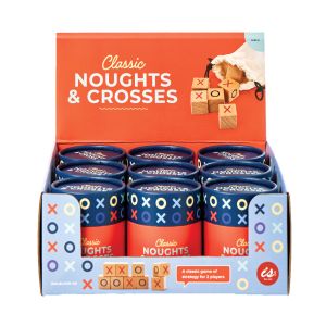 isGift Classic Noughts and Crosses (9 Disp) Natural 8.2x8.2x9cm