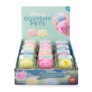 Is Gift Glow in the Dark Squishy Pets (24Asst) Assorted 5x4x5cm