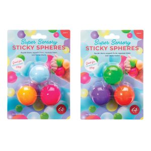 Is Gift Super Sensory Sticky Spheres (Set of 3/ 2Asst) Assorted 4cm Dia