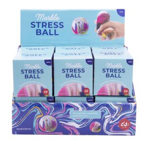Is Gift Marble Stress Ball (12Disp) Multi-Coloured 7cm Dia