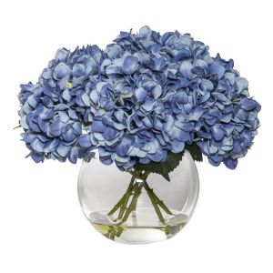 Rogue Hydrangea-Phoebe Sphere Vase Blue/Glass 48x48x39cm