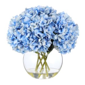 Rogue Hydrangea-Phoebe Sphere Vase Blue/Glass 48x48x39cm