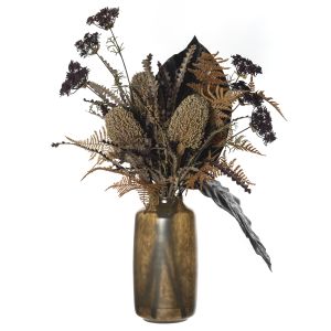 Grand Designs Deco Banksia Mix-Anastasia Tall Vase Dark Burgundy/Smokey Green 55x50x79cm