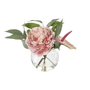 Rogue Garden Mix-Glass Fish Bowl Pink/Clear 30x28x28cm