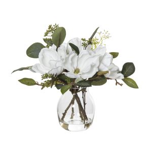 Rogue Magnolia Mix-Adina Vase White/Clear 35x35x31cm