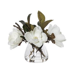 Rogue Magnolia Mix-Garden Vase White/Clear 40x40x36cm