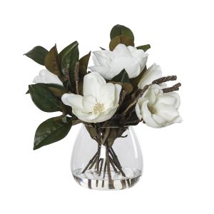 Rogue Magnolia Mix-Garden Vase White/Clear 50x44x41cm