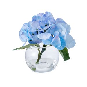 Rogue Hydrangea-Sphere Vase Blue/Glass 17x15x17cm