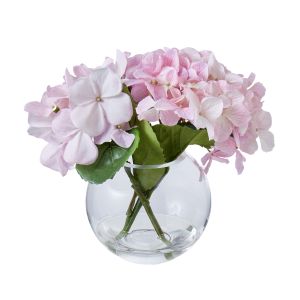 Rogue Hydrangea-Sphere Vase Pink/Glass 24x24x21cm