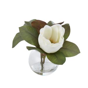 Rogue Magnolia-Sphere Vase White/Glass 28x30x27cm