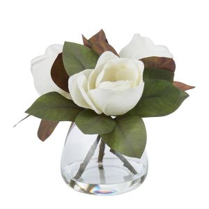 Rogue Magnolia-Garden Vase White/Glass 38x36x32cm