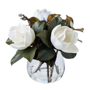 Rogue Magnolia Grandiflora-Garden Vase White/Glass 45x42x40cm
