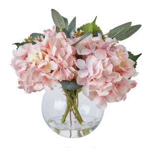 Rogue Hydrangea Mix-Sphere Vase Pink 29x29x30cm