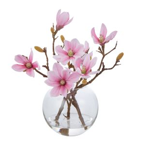 Rogue Mini Magnolia-Sphere Vase Pink/Glass 33x30x33cm