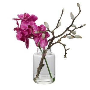 Rogue Vanda Orchid Magnolia Bud Mix-Pauline Vase Pink 35x20x39cm